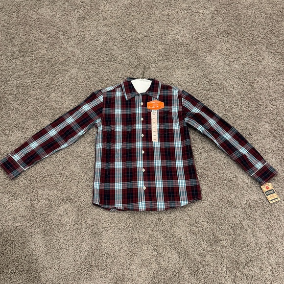 Boys Plaid Button-Up Shirt - Picture 2 of 5